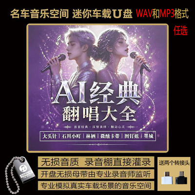 AI经典翻唱 石川小町 林栖 微醺卡带 图钉姐 墨城 大头针 车载U盘