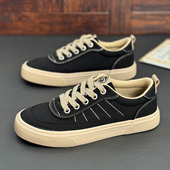 男鞋 新品 单鞋 帆布鞋 男士 春季 系带透气男平底板鞋 男款 休闲鞋