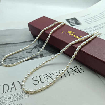 925银尾巴链淡水百搭米粒珍珠