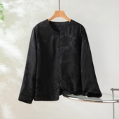 双面双穿高端填充100%桑蚕丝磨砂提花蚕丝棉外套女真丝棉服内胆冬