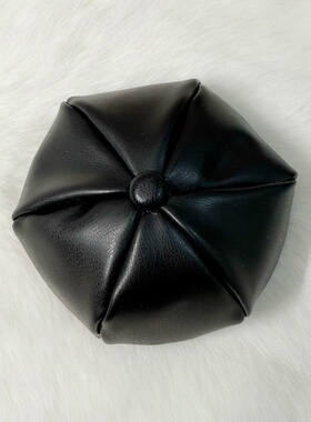 10cm棉花娃娃皮帽周深周可可头围22cm黑色六角帽