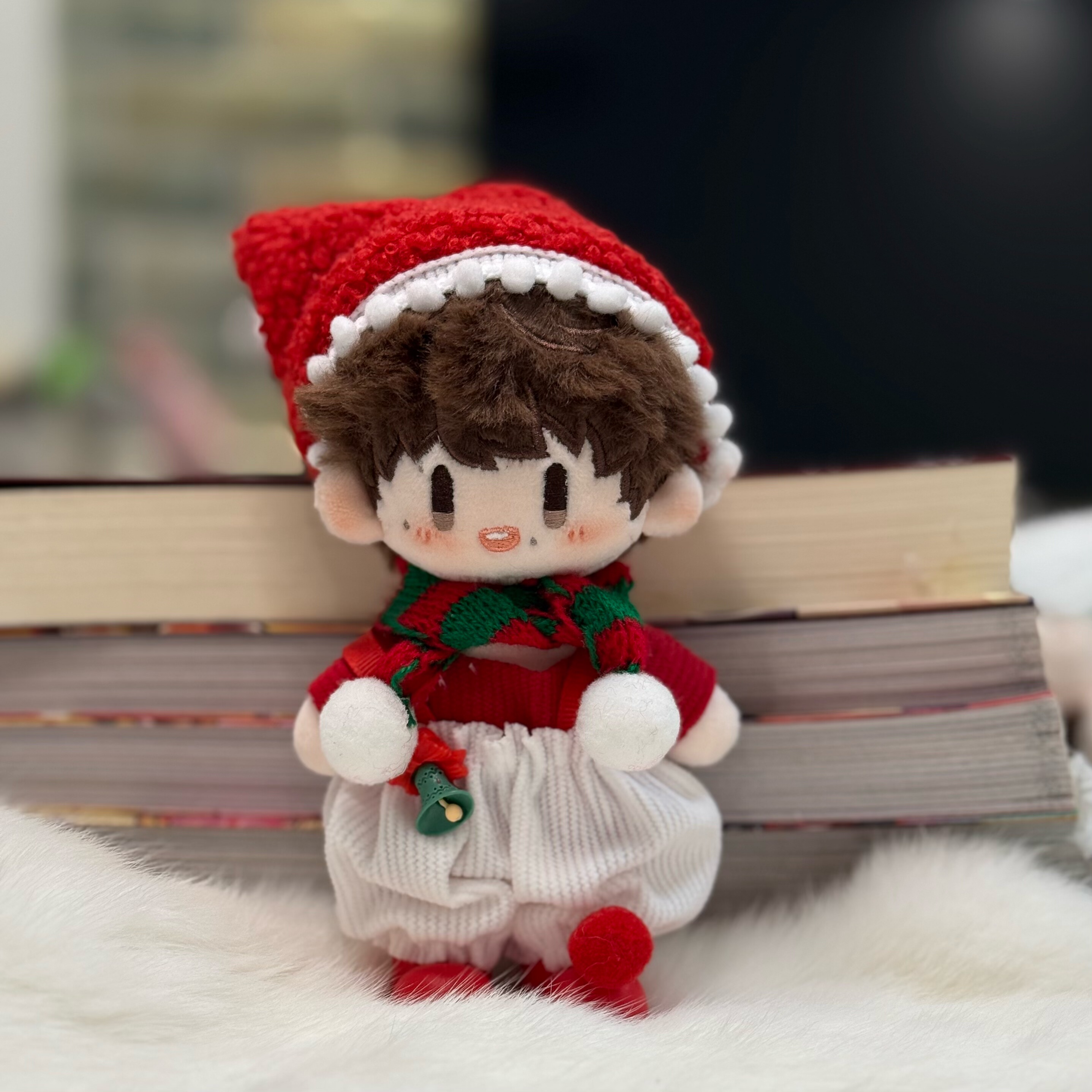 周深棉花娃娃16cm娃衣周可可圣诞节喜庆替换装衣服套装