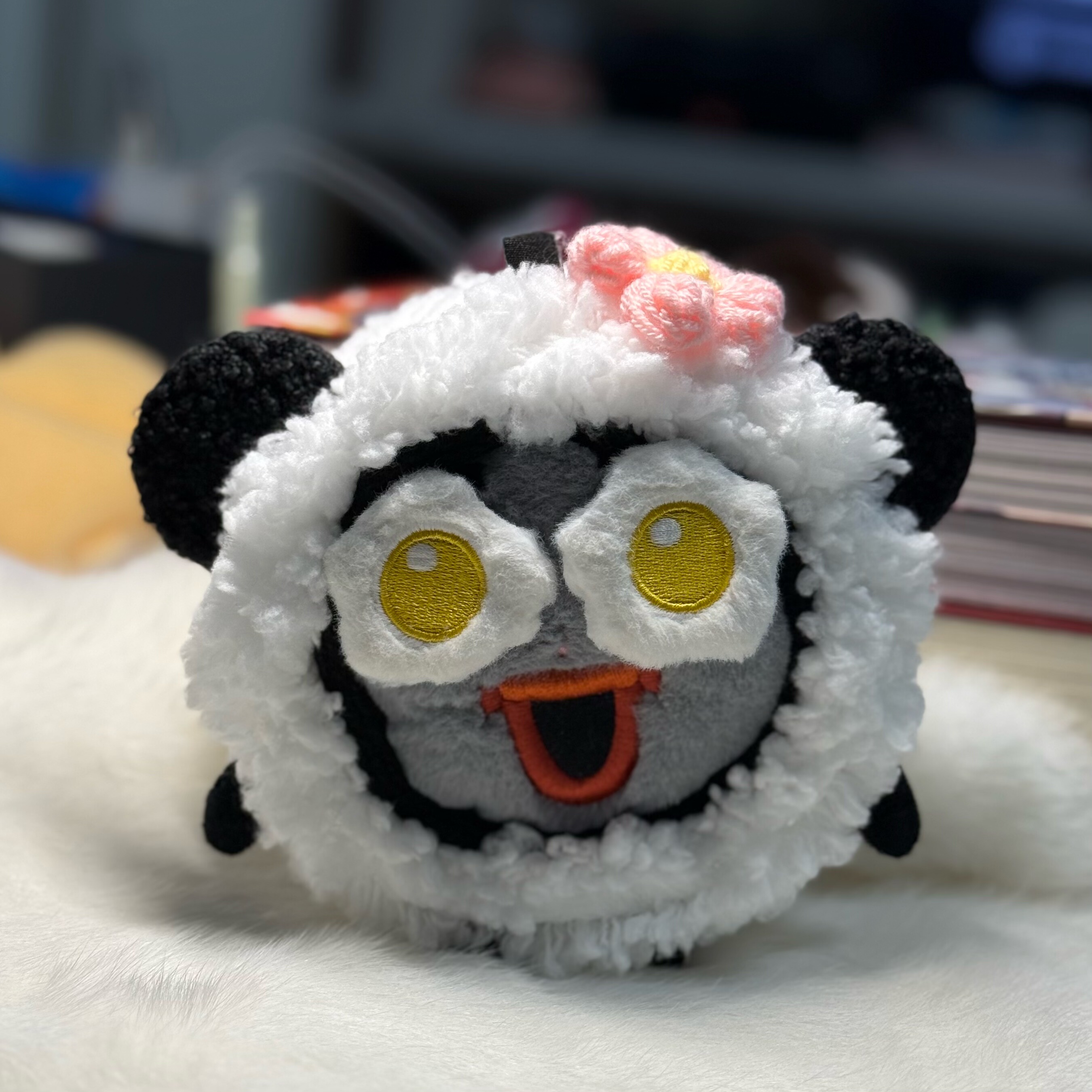 嫑嫑变大熊猫～周深周边周嫑嫑棉花娃娃16cm成都熊猫主题头套娃衣