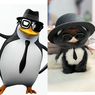 高雅人士周深周可可棉花娃娃可爱搞笑企鹅装替换衣服抽象娃衣10cm