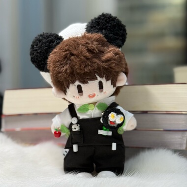 周深成都演唱会限定熊猫棉花娃娃衣服周可可16cm娃衣套装替换衣服