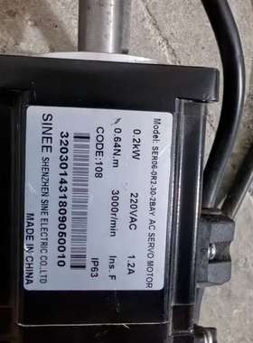 议价-SINEE伺服电机，型号SER06-0R2-30-2BAY，