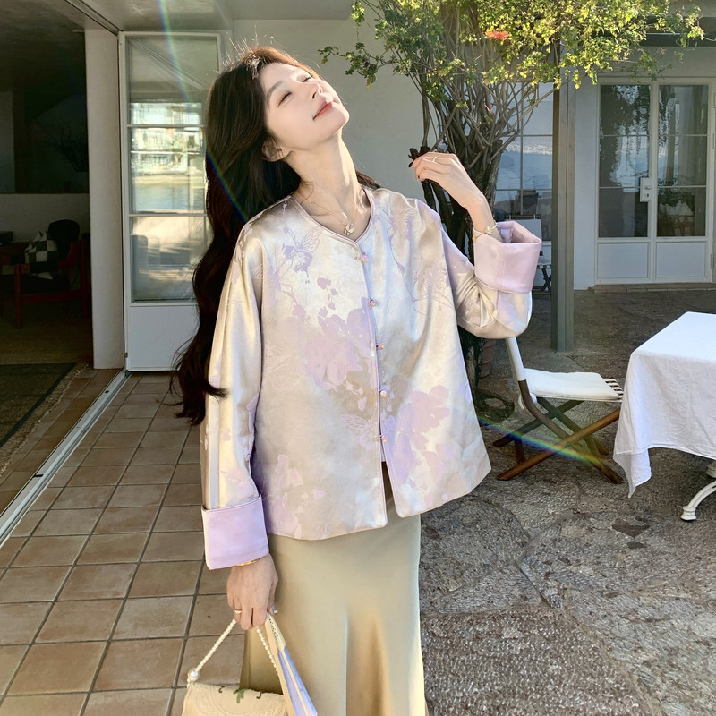 【新款】紫罗兰新中式外套B208-268008-P150K268，女装短外套，浙宝208