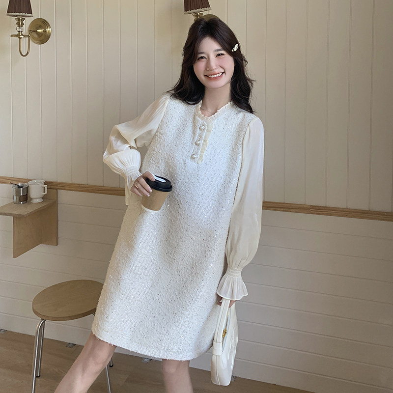 【现货】立体钉珠花呢连衣裙B208-9001-P135K188，女装连衣裙，浙宝208