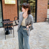 【现货】耶灰拉毛流苏小香风外套B208-8037-P130K178，女装短外套，浙宝208