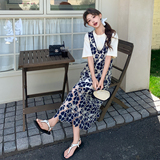 【现货】套装重工镂空花瓣罩衫＋休闲背心裙B208-9051-P155K228，女装运动套装，浙宝208