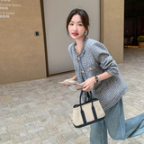 灰色法式小香风外套女2025春季新款高级感超好看独特漂亮气质上衣，女装短外套，浙宝208