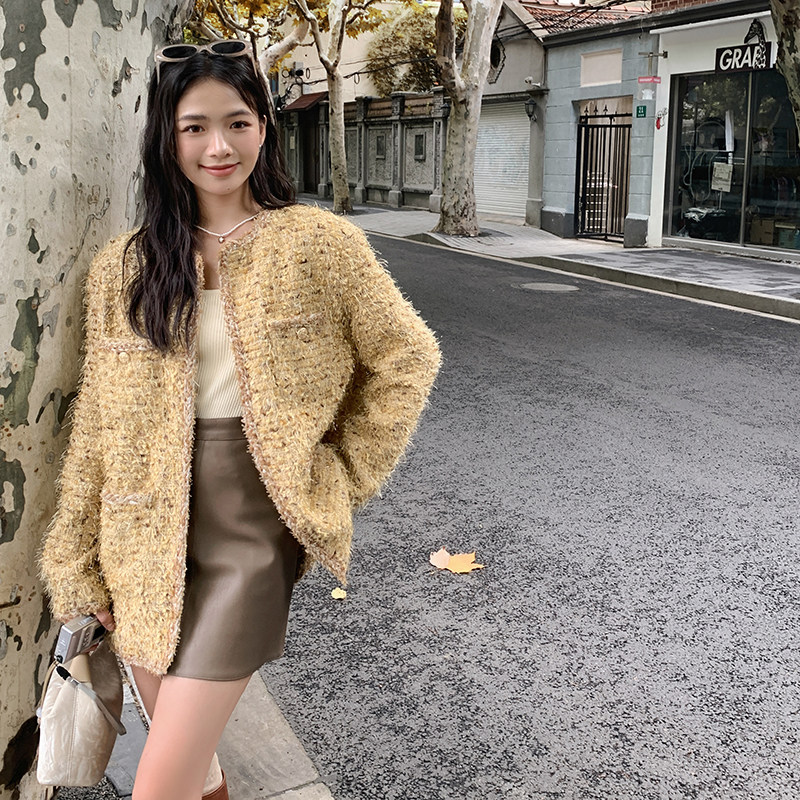 新款法式重工花纱休闲粗花小香风剩余-8052-140-218,女装短外套,浙宝208