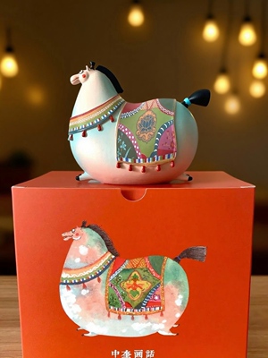 胖马摆件原创设计文创艺术家周边手办潮玩小红书中奎画话同款