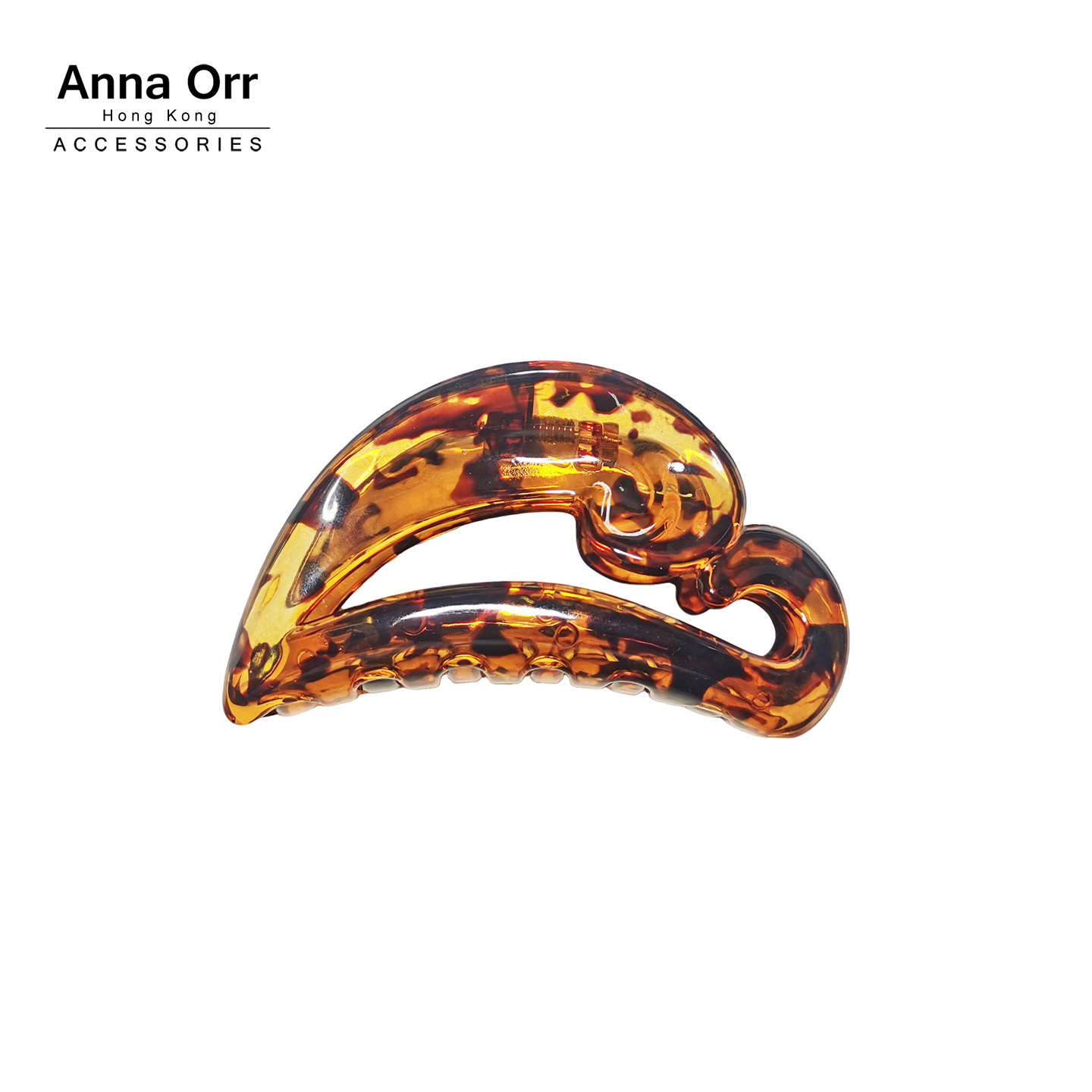Anna Orr品牌发饰法式复古镂空玳瑁心形抓夹女高级感轻奢防滑防水