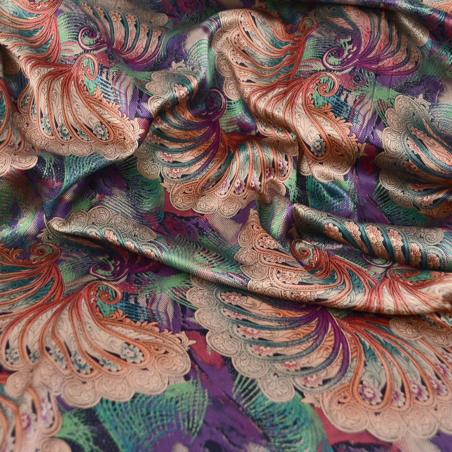 桑蚕丝弹力面料波西米亚风素绉缎