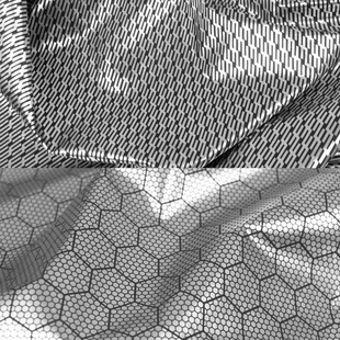 银色蜂窝字母热反射保暖功能性面料透气吸汗快干冲锋衣羽绒服里料