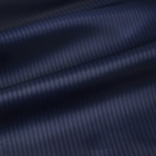 日本进口黑蓝条纹超顺滑仿真丝衬里面料 外套西装裤子里料
