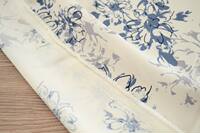 This pure white, simple floral, high-twist linen chiffon fabric is soft, non-transparent and has a good drape. It is a fabric for dresses and shirts thumbnail 5