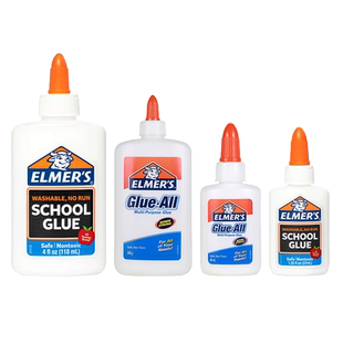 艾默思Elmers手工白胶美国牛头胶水225ml胶水儿童多功能创意益智DIY史莱姆胶水学生胶水大容量