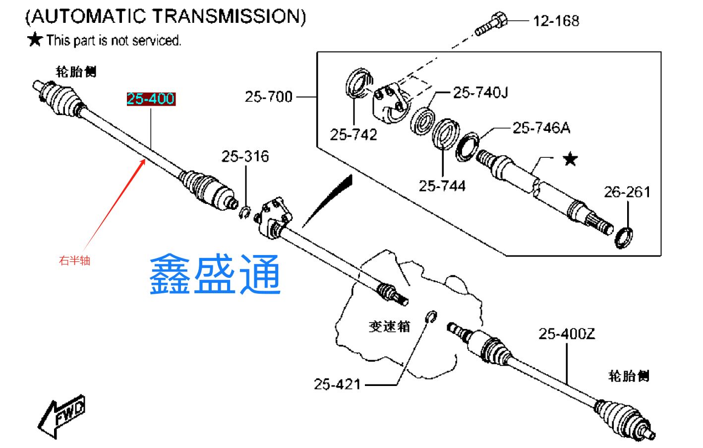 长安马自达M3M6CX5CX4CX50CX8 原厂左右半轴内外球笼过桥轴
