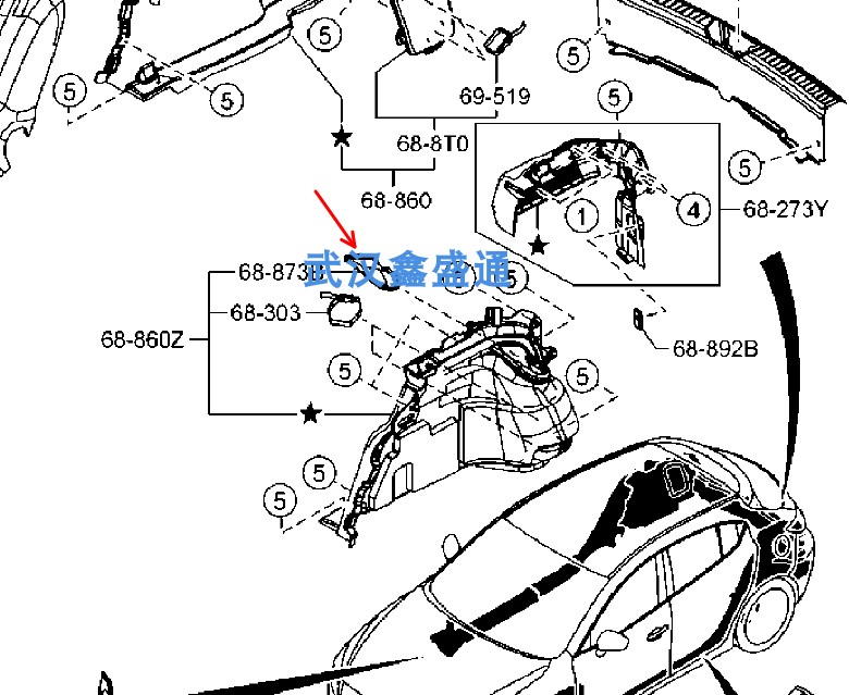 长安马自达 M3昂克塞拉 CX-5 CX-8 原厂 后备箱侧饰板盖板后盖板