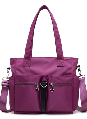 牛津布手提包2025新款大容量女士单肩斜挎包尼龙包休闲中年妈妈包