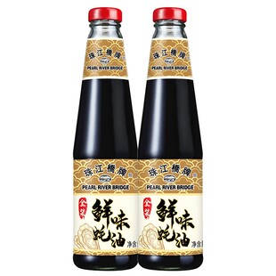 珠江桥牌金装鲜味蚝油470gx2瓶家用厨房调味品调料家庭小瓶装耗油
