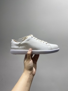 真品C楦小白鞋超轻休闲舒适圆头系带百搭真皮休闲鞋女款