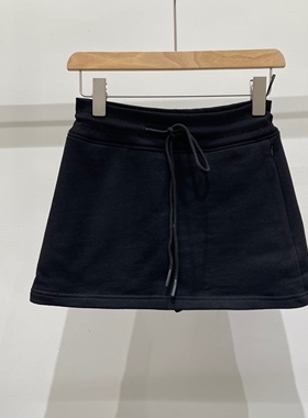 wo 2022秋季新款百搭iam*黑色抽绳防走光辣妹休闲运动裙裤