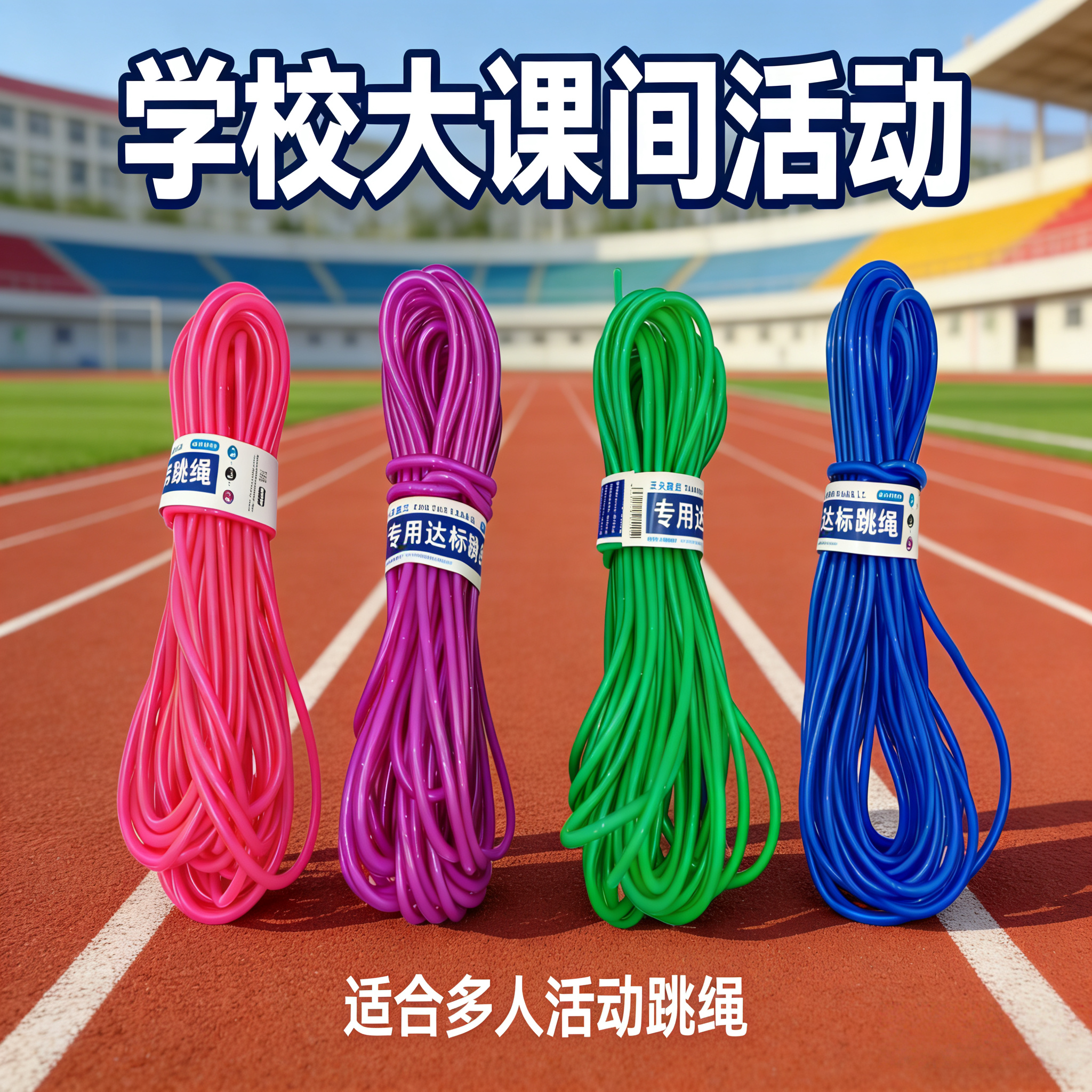 无手柄3米5米7 10米特粗学生长跳绳多人团体长跳绳柔软耐磨集体绳
