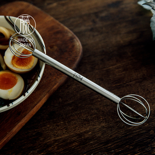 搅拌棒双头计量味噌勺酱料勺手动打蛋器煲汤 日本进口18 8不锈钢