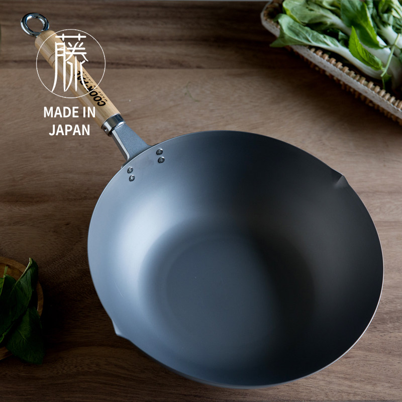 原装进口日本炒锅纯钛30cm