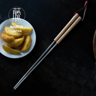 日本制进口相泽工房不锈钢18-8油炸筷火锅筷超长筷子捞面筷防烫