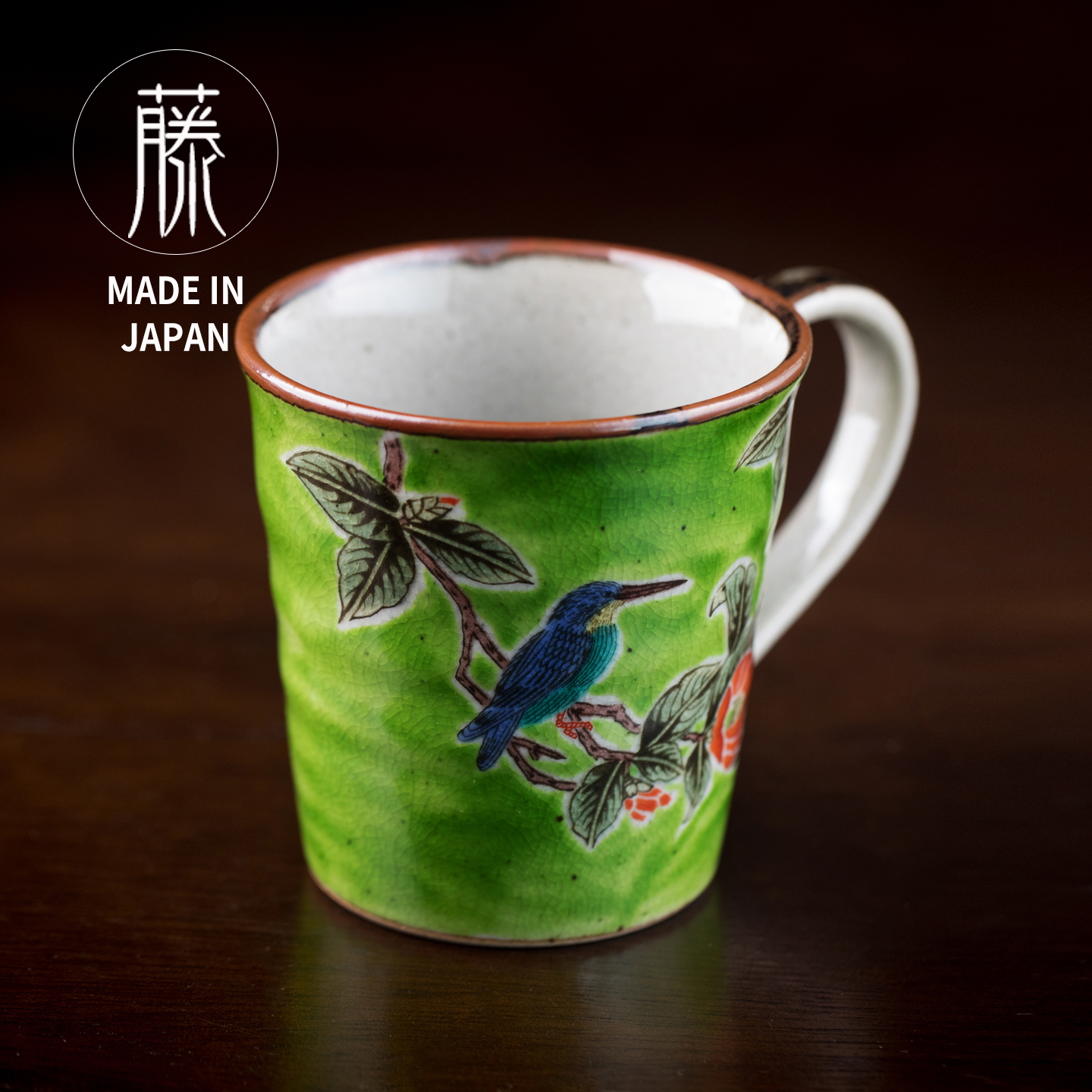 日本制进口陶瓷九谷烧马克杯