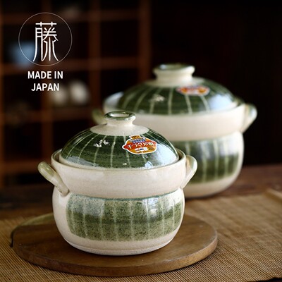 日本原装进口万古烧织部十草陶土砂锅日式家用煲汤煲仔饭土锅