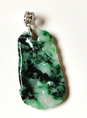 玩的就是心跳～大件老冰糯种起胶浓艳阳绿翡翠富贵年年有鱼配证书