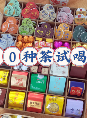 30种茶样试喝组合装普洱红茶金骏眉大红袍铁观音绿茶白茶叶伴手礼