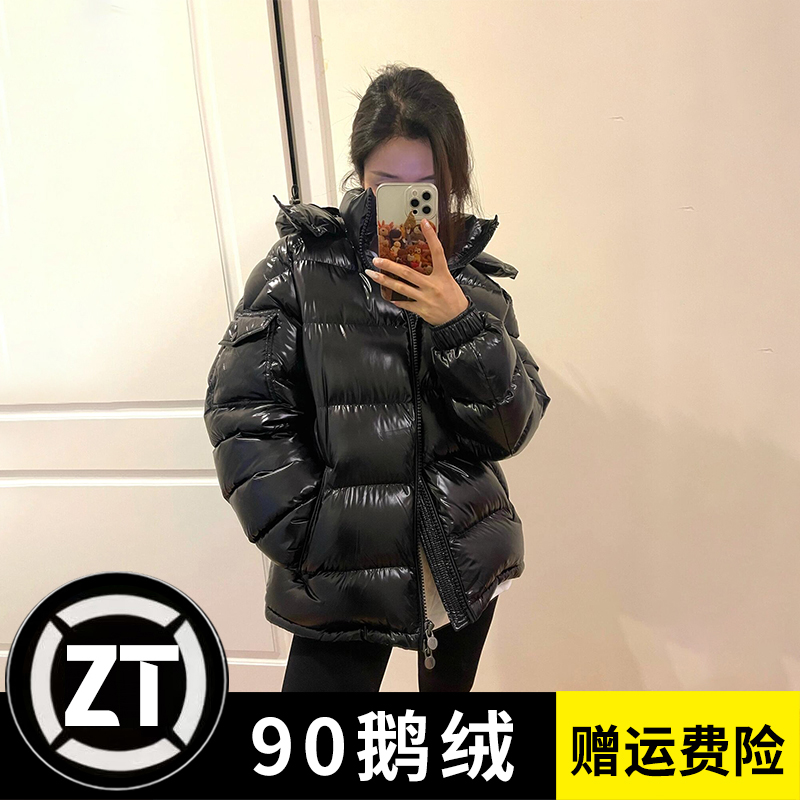 MENGOZAN蒙口张天爱同款羽绒服玛雅高版本男女短款加厚白鹅绒外套