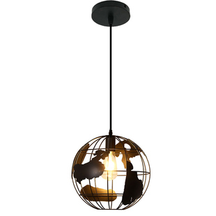 走廊过道书房餐厅灯地球仪儿童吊灯 北欧现代简约铁艺吊灯创意个性