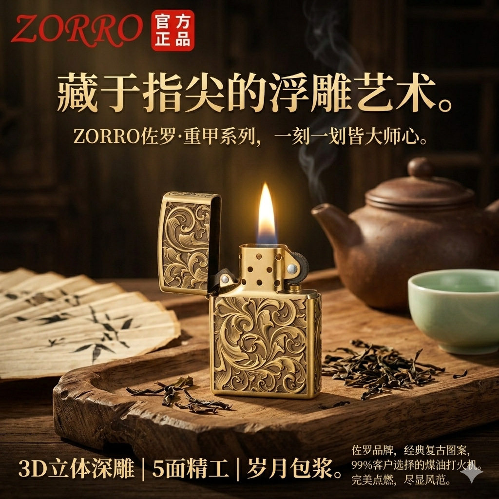 好玩的佐罗打火机金属砂