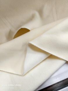 米黄涤盖棉反面绒毛圈针织卫衣裤布料