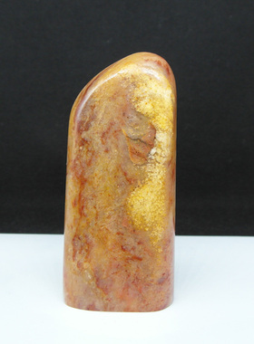 天然印石闲章料巴林石红花俏色白玉冻两重天随形石印章篆刻石料