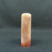 天然印石产地巴林石章料红花俏色烛光冻石印章篆刻石料20 72mm