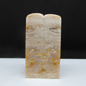 71mm 天然印石对章料产地巴林石黄花冻石印章篆刻石料19