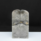 90mm 天然印石对章料产地巴林石凝墨冻石印章篆刻石料25