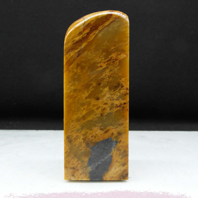 天然印石产地巴林石印章料篆刻石料黄花冻石30*30*85mm