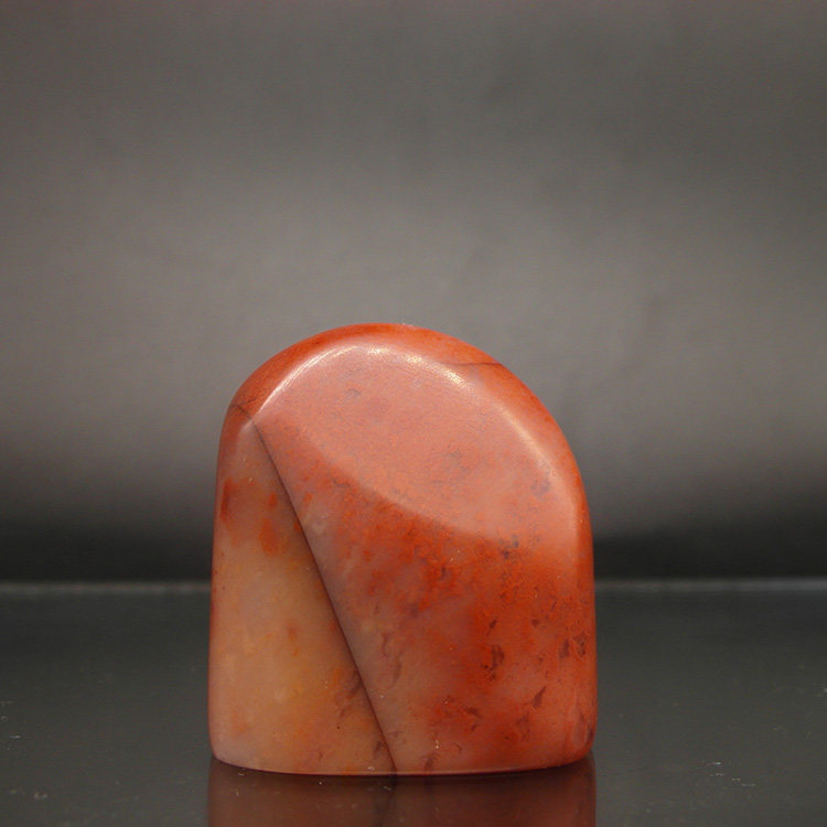 天然印石闲章料产地巴林石红花冻石随形印章篆刻石料33*20*37mm