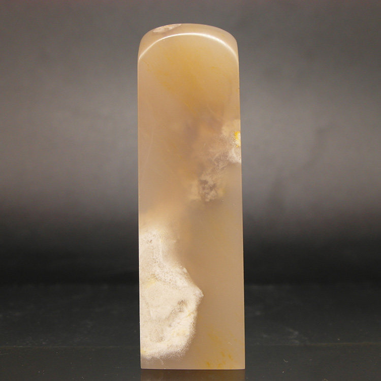 天然印石产地优质巴林石章料虾青俏色冻石印章篆刻石料20*20*63mm