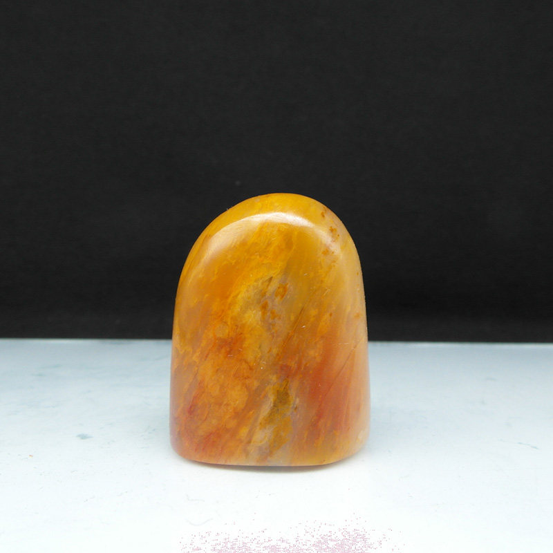 天然印石闲章料巴林石桔柚红冻石随形印章篆刻石料32*20*40mm