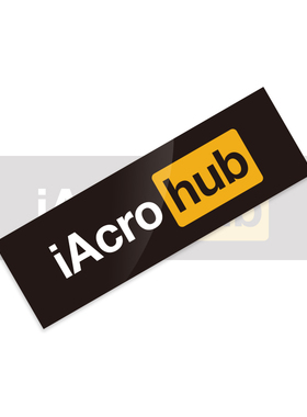 iAcro2018 BOX潮流贴纸汽车风挡行李箱笔记本贴纸iAcrohub